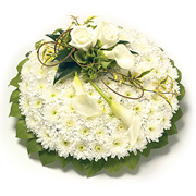 White and Green Based Posy Pad