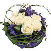 Purple and White Posy Pad
